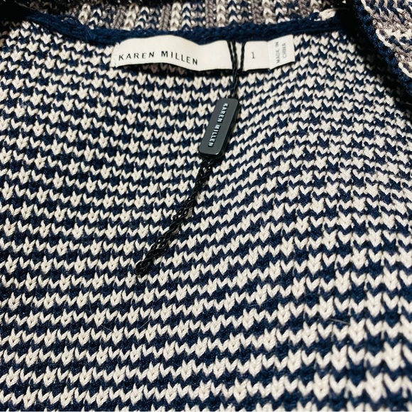 Karen Millen Woven Textured Zipper-front Jacket Sz-1 - Picture 6 of 7